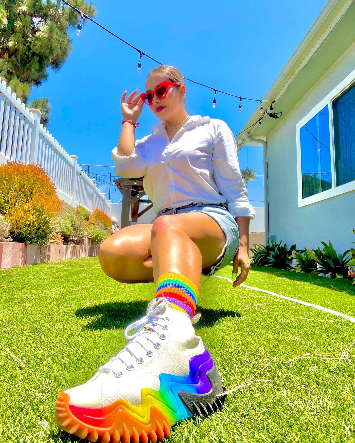 Rainbow clearance platform converse