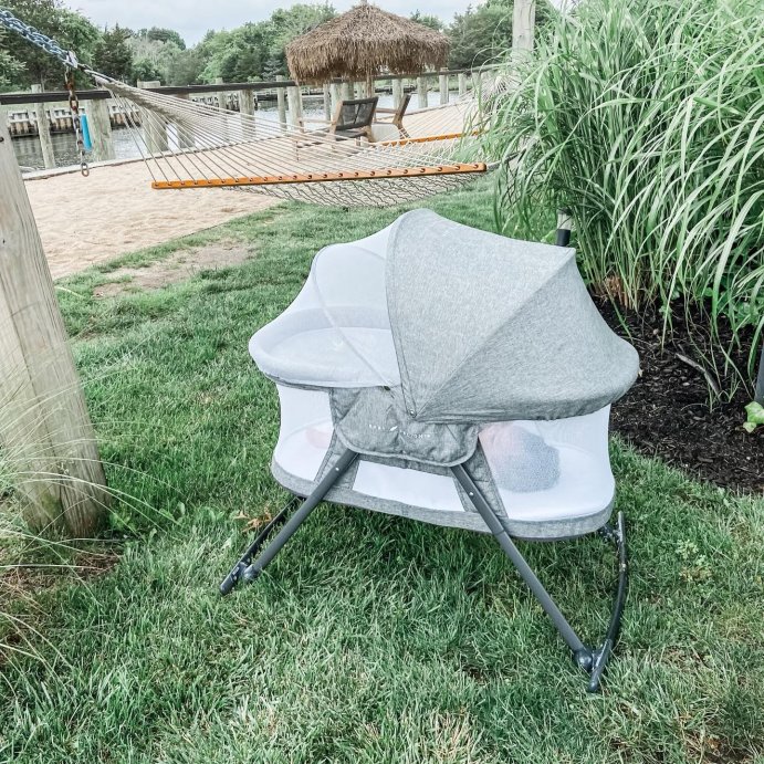 user image by @babydelightinc, Baby Delight Slumber Deluxe Portable Rocking Bassinet