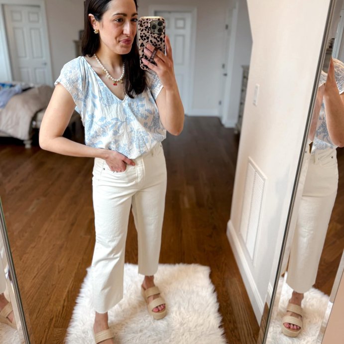 user image by @msnafashion, Women's Flutter Short Sleeve V-Neck Blouse - Universal Thread™