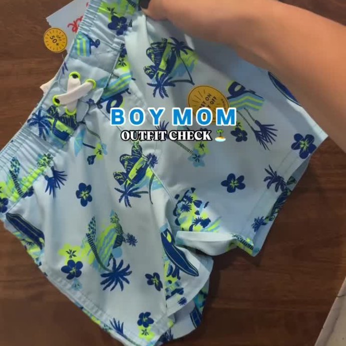 user image by @albanydeluca, Toddler Boys' Beach Scenic Printed Swim Board Shorts - Cat & Jack™ Light Blue
