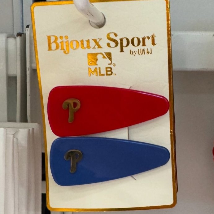 user image by @targetsdollarspot, Bijoux Sport by Luv Aj MLB Logo Hair Clips 2pc