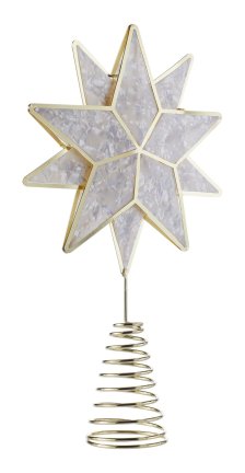 Shop CANVAS Golden Moments Collection Capiz Star Tree Topper, Gold, 12-in and more