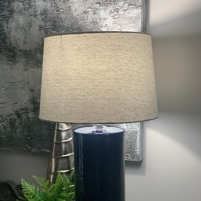 user image by Jenny D, Linen Textured Ceramic Small Lamp Base Dark Blue - Threshold&#153;