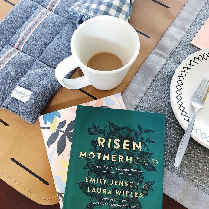 user image by @ourwordsworthliving, Risen Motherhood - by  Emily A Jensen & Laura Wifler (Hardcover)