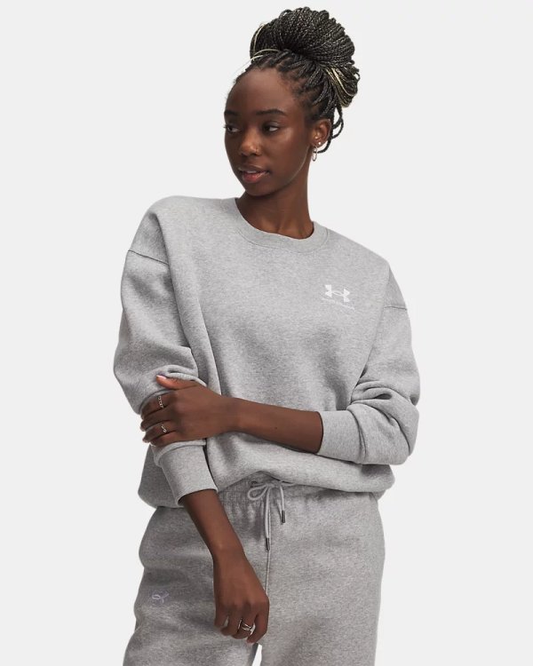 UA Icon Fleece Women's Oversized Crew | Under Armour