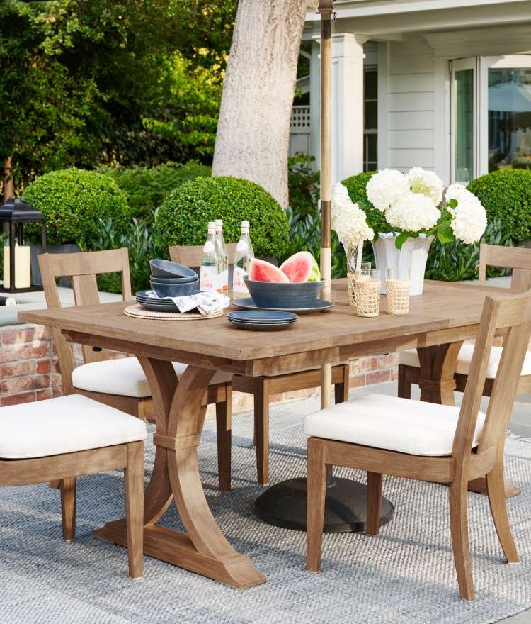 Square garden dining table sale