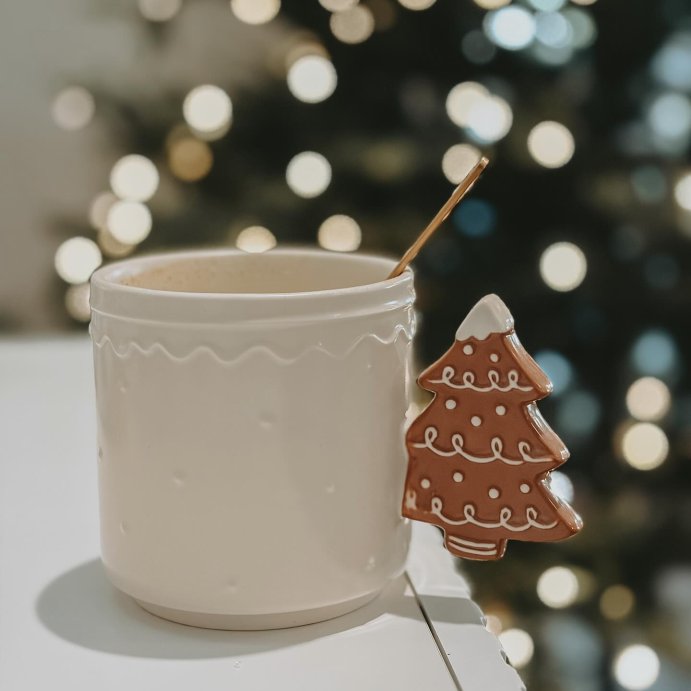 user image by @cozygirlseason, 15.5 fl oz Christmas Stoneware Handle Mug Ivory - Wondershop™