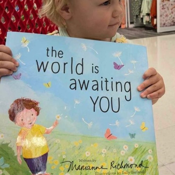 user image by @mariannerichmondwriter, World Is Awaiting You - by Marianne Richmond (Hardcover)