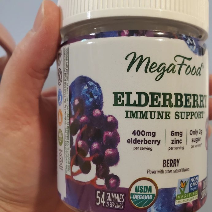 user image by @hollygreene4142, MegaFood Elderberry Gummies - Vegan Elderberry Immune Support Gummies With Zinc - 54ct