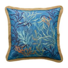 Shop CANVAS Seashore Outdoor Cushion Cover, Water/Fade-Resistant, 18-in x 18-in and more