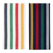 Shop Hudson's Bay Stripes Tea Towel, White/Navy, 2-pk and more