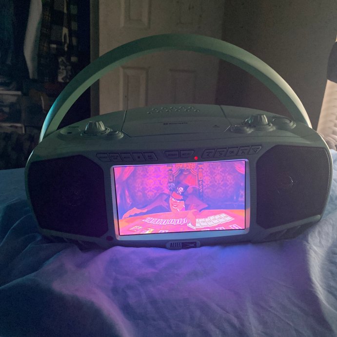 user image by LaBryant , Aiwa Portable Streaming Media Boombox Speaker with a 7" LCD screen DVD/CD/MP3