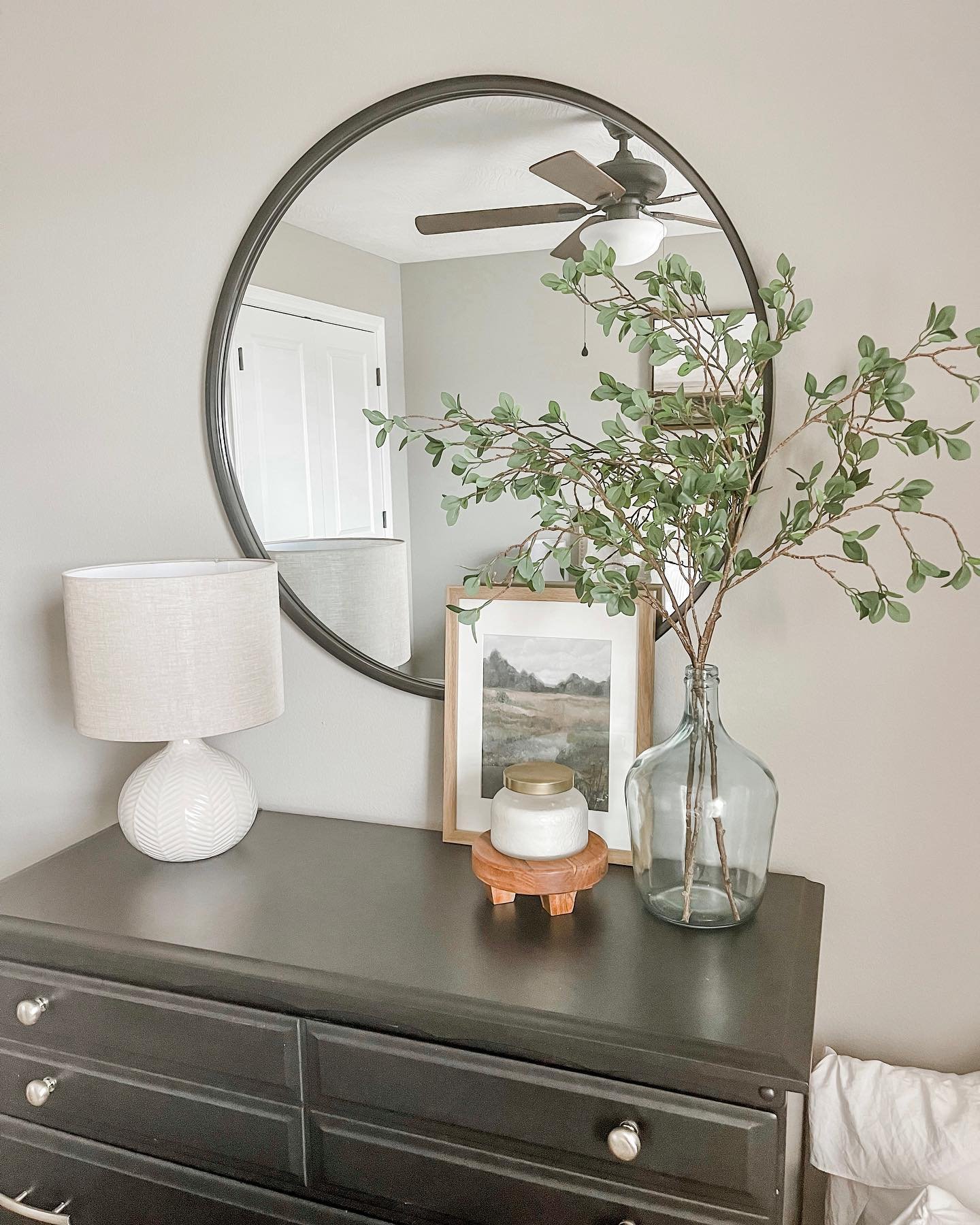 user image by @kristinmichellehome, 34" Round Decorative Wall Mirror - Threshold™ designed with Studio McGee