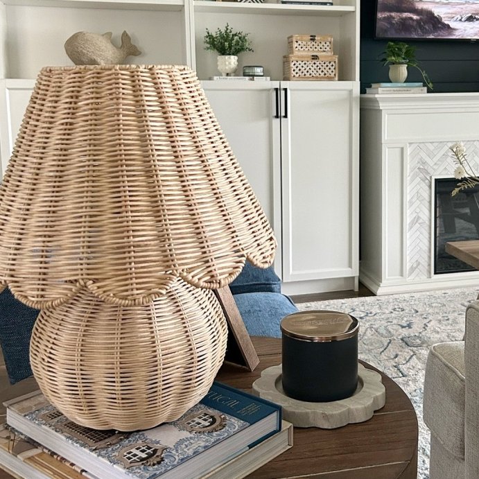 user image by @gracefully_inblue, Table Lamp with Woven Base and Woven Shade - Threshold&#8482; designed with Studio McGee
