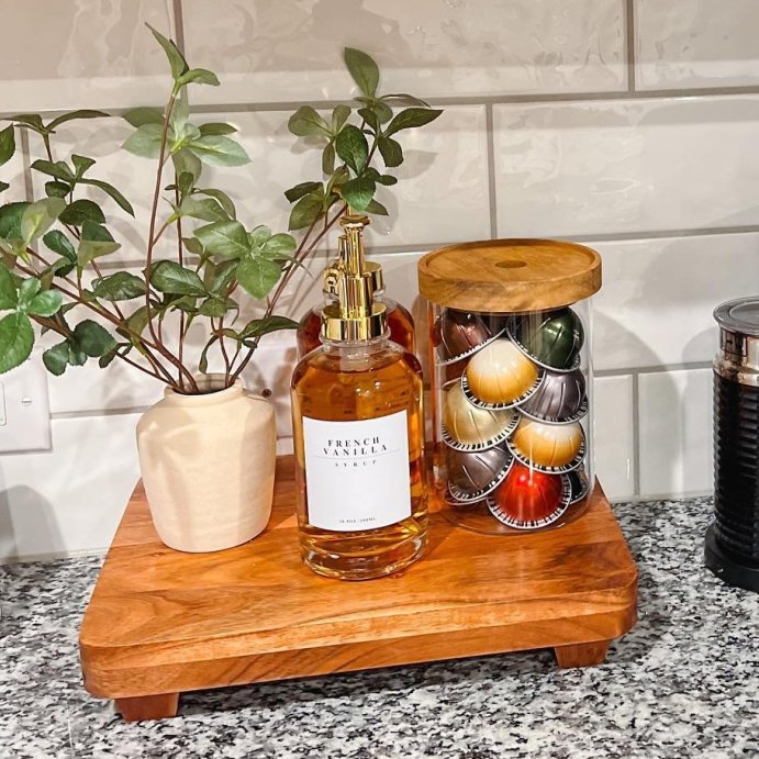 user image by @madison.elise.adams, 10"x13" Footed Wood Serving Trivet - Hearth & Hand™ with Magnolia