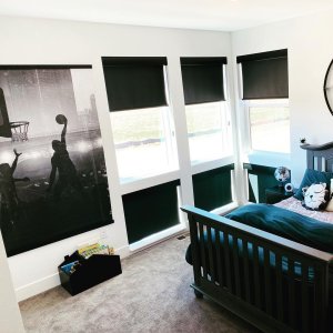 Black and White Basketball Wall Mural
