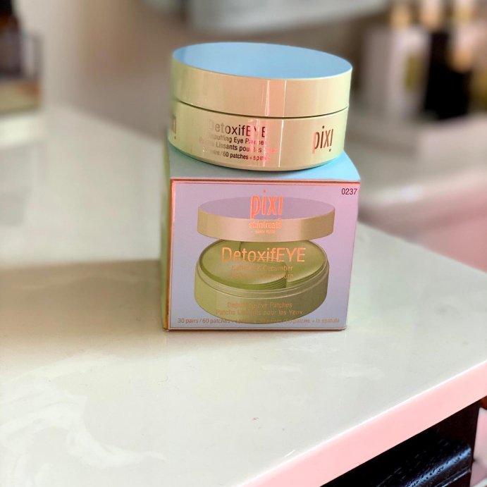 user image by @iamchamagne, Pixi DetoxifEYE Hydrating and Depuffing Eye Patches with Caffeine and Cucumber - 60ct