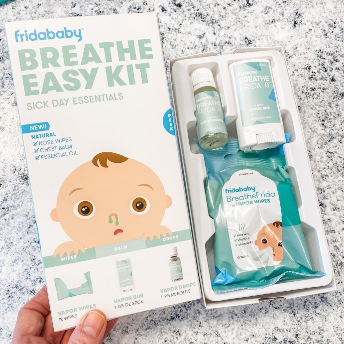 user image by @_amy_ever_after_, Frida Baby Breathe Easy Kit Sick Day Essentials with Vapor Wipes, Vapor Rub and Vapor Drops