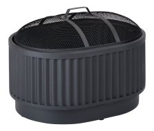 Shop CANVAS Barbeau Oval Outdoor Wood Firepit, 28-in, Black and more