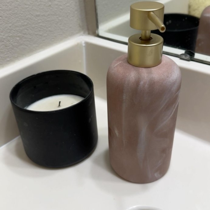 user image by @penkantings, Pink Quartz Resin Soap Pump - Threshold&#8482;