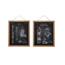 Shop CANVAS Canadian Christmas Collection Double-Sided Chalkboard Ski/Snowshoe Wood Sign, Bilingual, 12-in and more