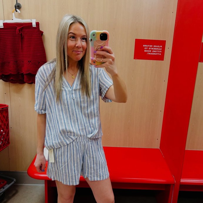 user image by @educationaesthetics, Women's Mid-Rise Linen Pull-On Shorts - Universal Thread™