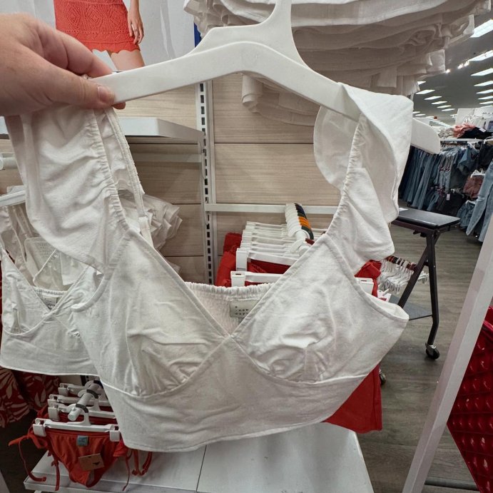 user image by @targetsdollarspot, Women's Ruffle Sleeve Woven Halter Top - A New Day™