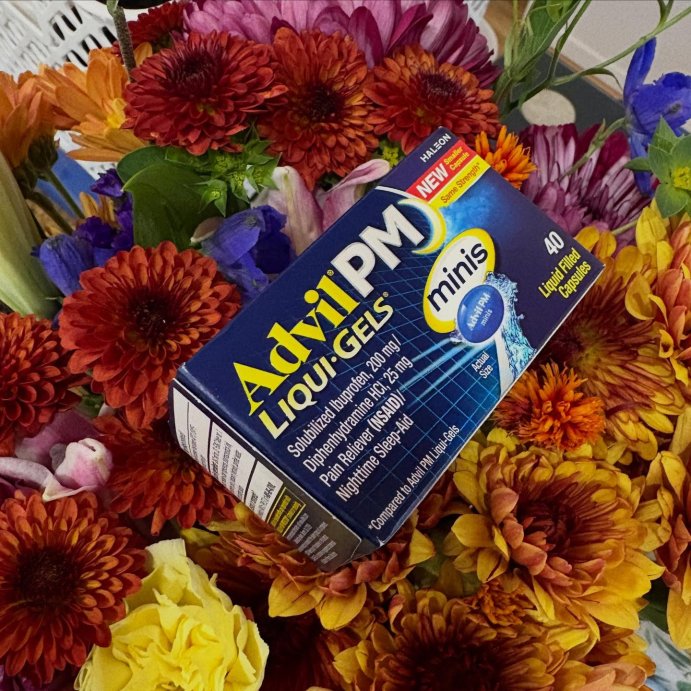 user image by @msborgeltsrealteachinglife, Advil Ibuprofen PM Liquid Mini NSAID Gelcaps - 40ct