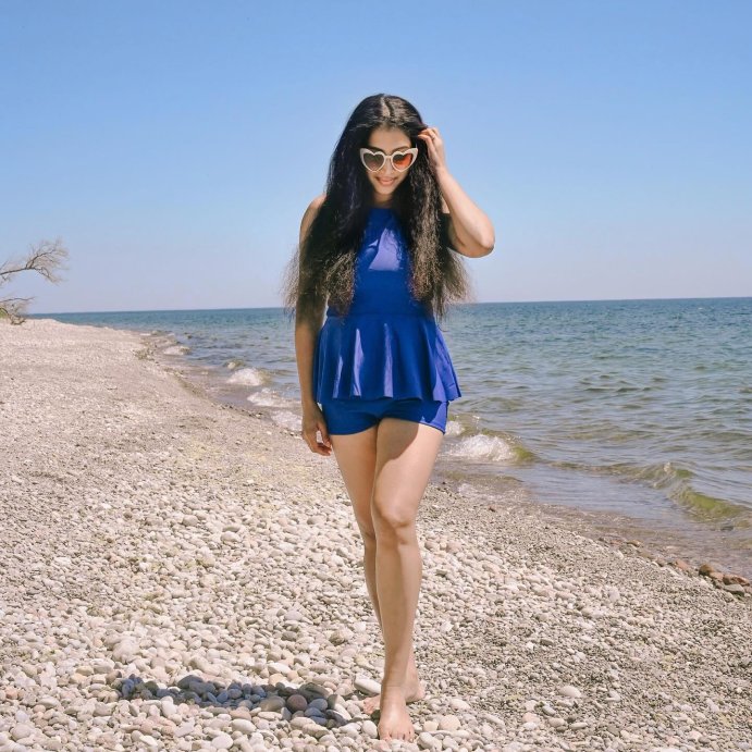 user image by @raisingalittlebrownie, Calypsa Women's Peplum Tankini Scarlett Swim Top