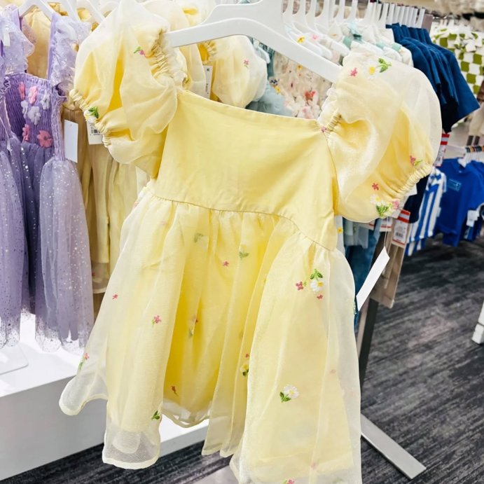 user image by @targetdealfinder, Audrey Camille Toddler Girls&#39; Bell Sleeve Floral Tulle Dress - Yellow