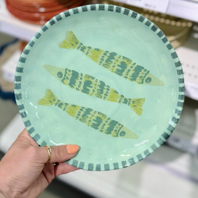user image by @targetscallingme, Coastal 9&#34; Stoneware Dinner Plate Green Fish - Threshold&#8482;