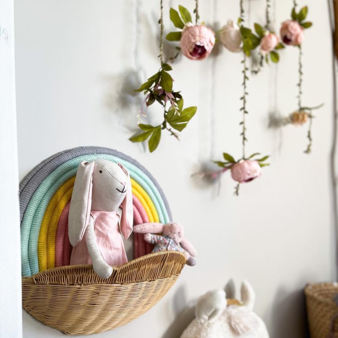 user image by @chelseacollected, Hanging Wall Storage Rainbow Basket - Cloud Island&#8482;