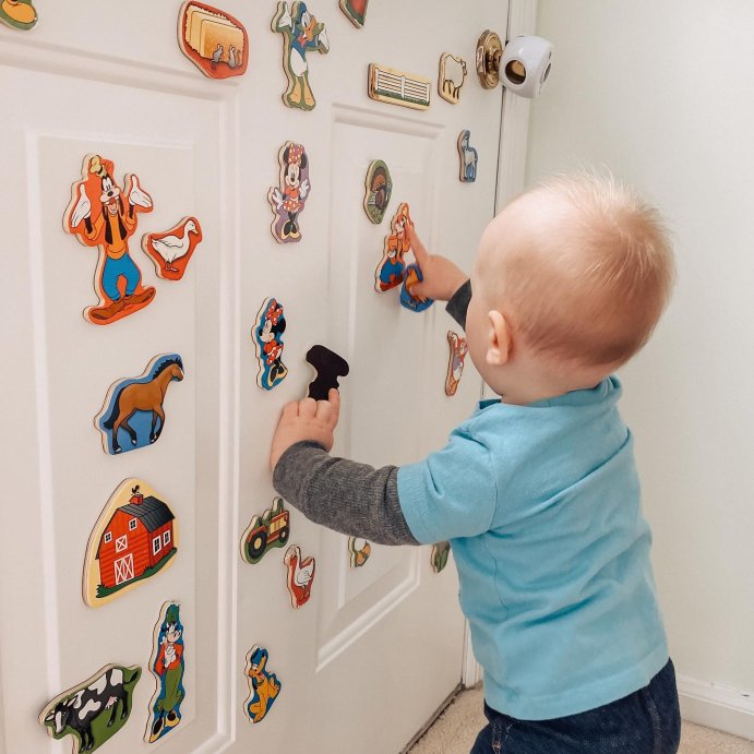 user image by @happelittlehomeschool, Melissa &#38; Doug 20 Wooden Farm Magnets in a Box