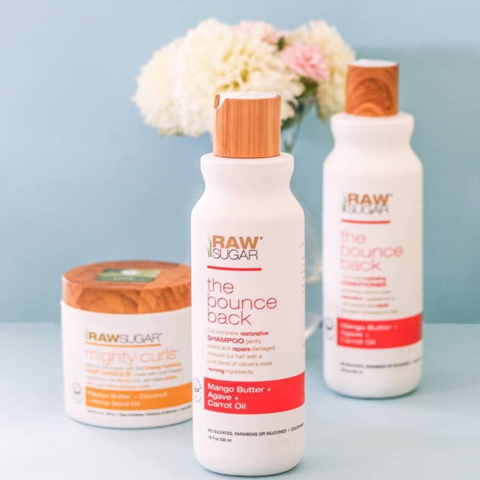 user image by @rawsugarliving, Raw Sugar Mighty Curls&#160;Hair Masque - Papaya Butter + Coconut Oil + Hemp Seed Oil - 12oz