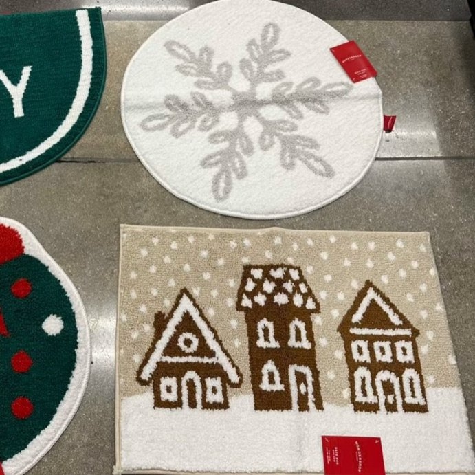 user image by @targetpursuit, 22&#34; Round Snowflake Christmas Bath Rug White/Gray - Wondershop&#8482;