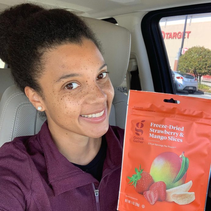 user image by @step_onmyknee, Mango &#38; Strawberry Slices Freeze Dried Fruit Blend - 1oz - Good &#38; Gather&#8482;