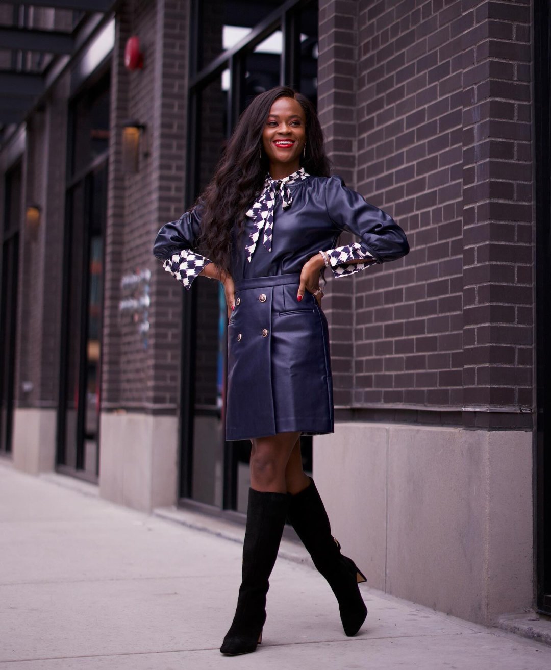 Black suede boots with sales heel