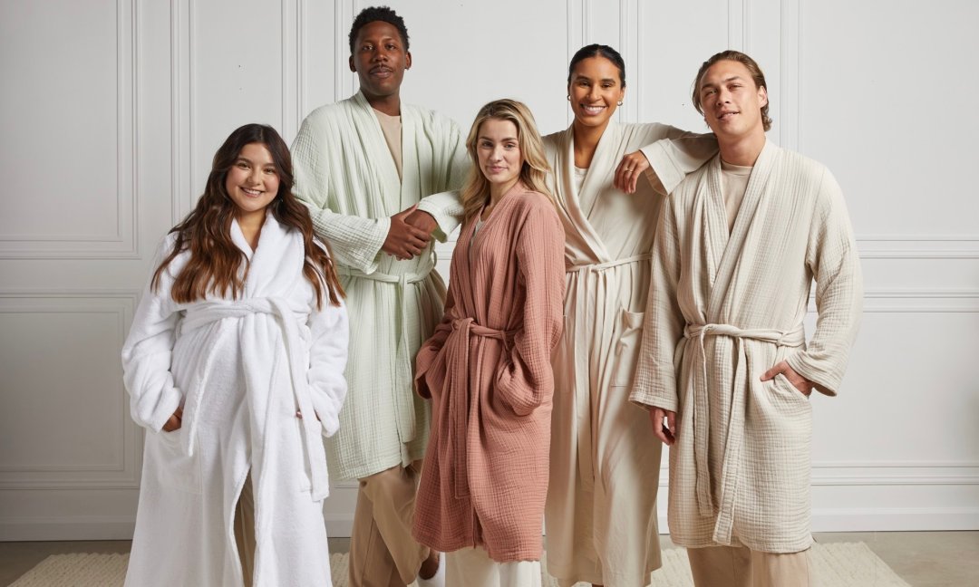 thumbnail image 2 of Luxury Cotton Bathrobe With Slippers – 100% Terry Cloth Hotel Style Robe For Men & Women 2 of 14