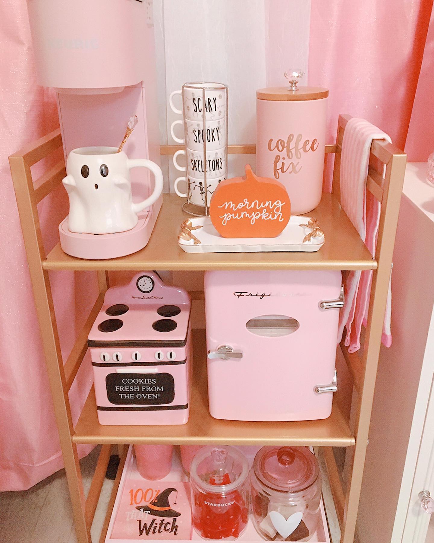 Pink halloween coffee bar Instagram Post