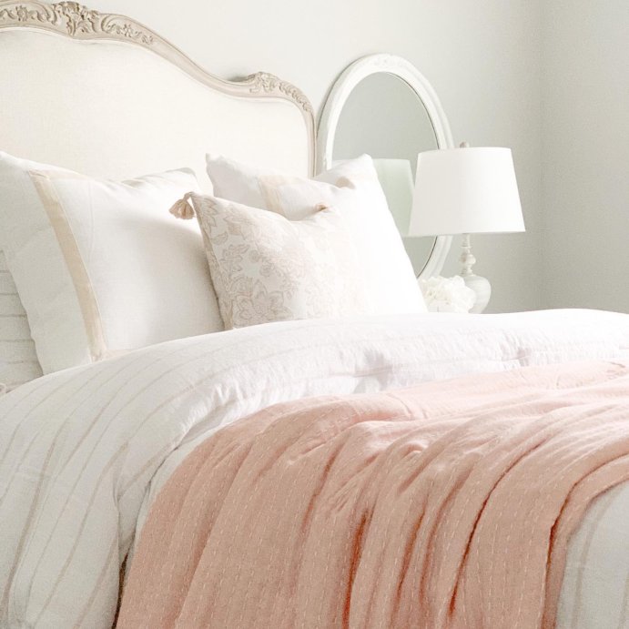 user image by @danionabudget, Solid Kantha Pick Stitch Yarn Dyed Woven Quilt/Coverlet - Lush Décor