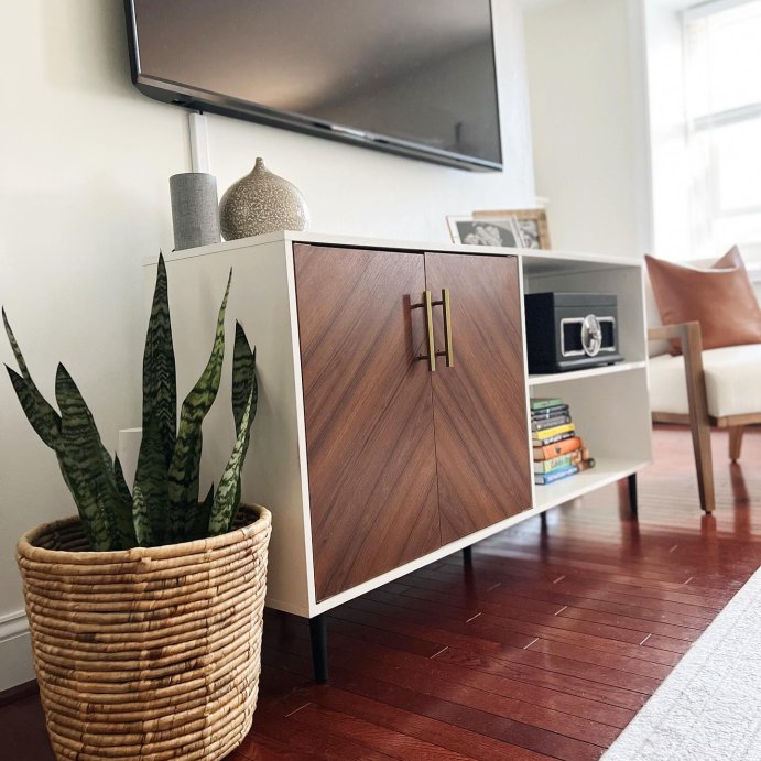 user image by @madison_milllller, Angelo Modern 2 Door Bookmatch TV Stand for TVs up to 65" - Saracina Home