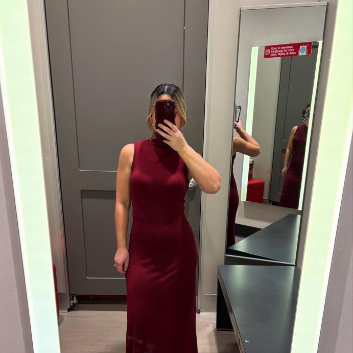 user image by @deeodisho_xo, Women's Knit Midi Shift Dress - A New Day™