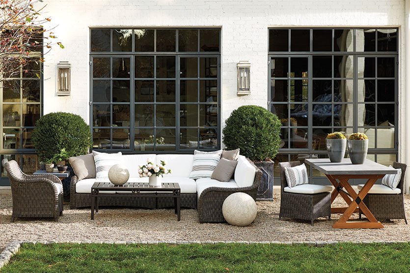 Shop Suzanne Kasler Versailles Dining Side Chair - Set of 2, Suzanne Kasler Orleans Table, Suzanne Kasler Monde Volcanic Ash Sphere, Suzanne Kasler Versailles Lounge Chair, Suzanne Kasler Versailles 3-Piece Sectional, Suzanne Kasler Directoire Coffee Table - Ballard Designs and more