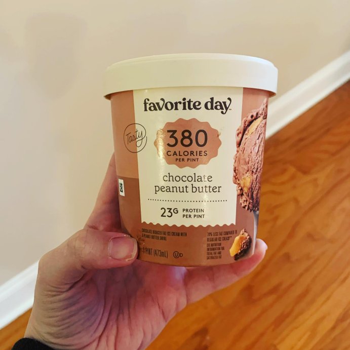 user image by @the_swweet_life, Reduced Fat Chocolate with Peanut Butter Swirl Ice Cream - 16oz - Favorite Day&#8482;