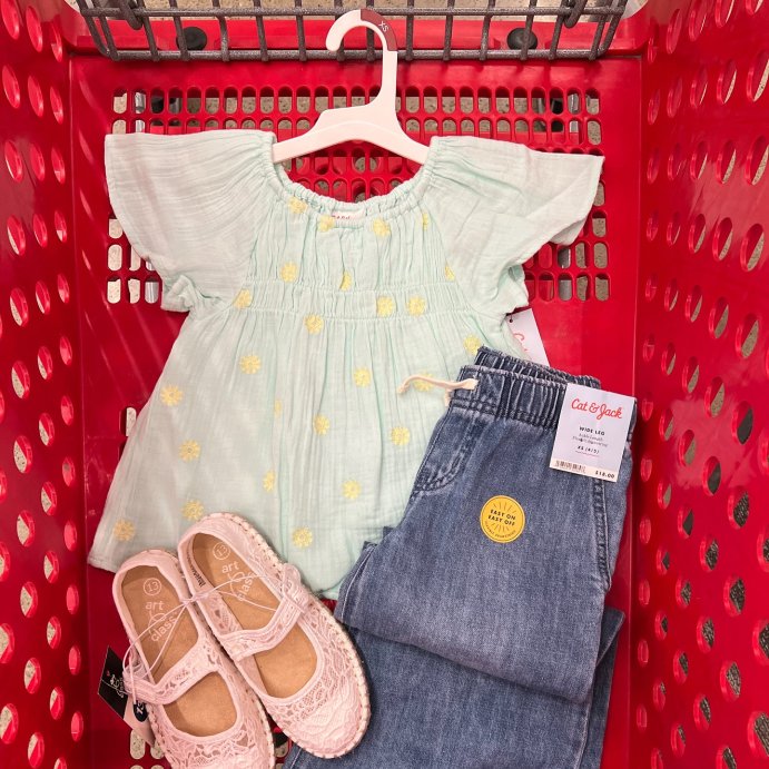user image by @targetbayareafinds, Girls&#39; Mid-Rise Pull-On Wide Leg Denim Pants - Cat &#38; Jack&#8482;