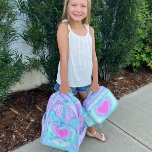 Mackenzie Pink Heart Tie-Dye Water Bottle