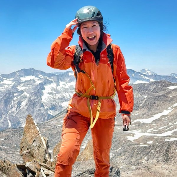 @anne.hiking.adventures's instagram image of Arc'teryx Women's Beta AR Jacket Yukon/Amaranthus M and REI Co-op Women's Trailmade Pants Heritage Spruce 12 Petite