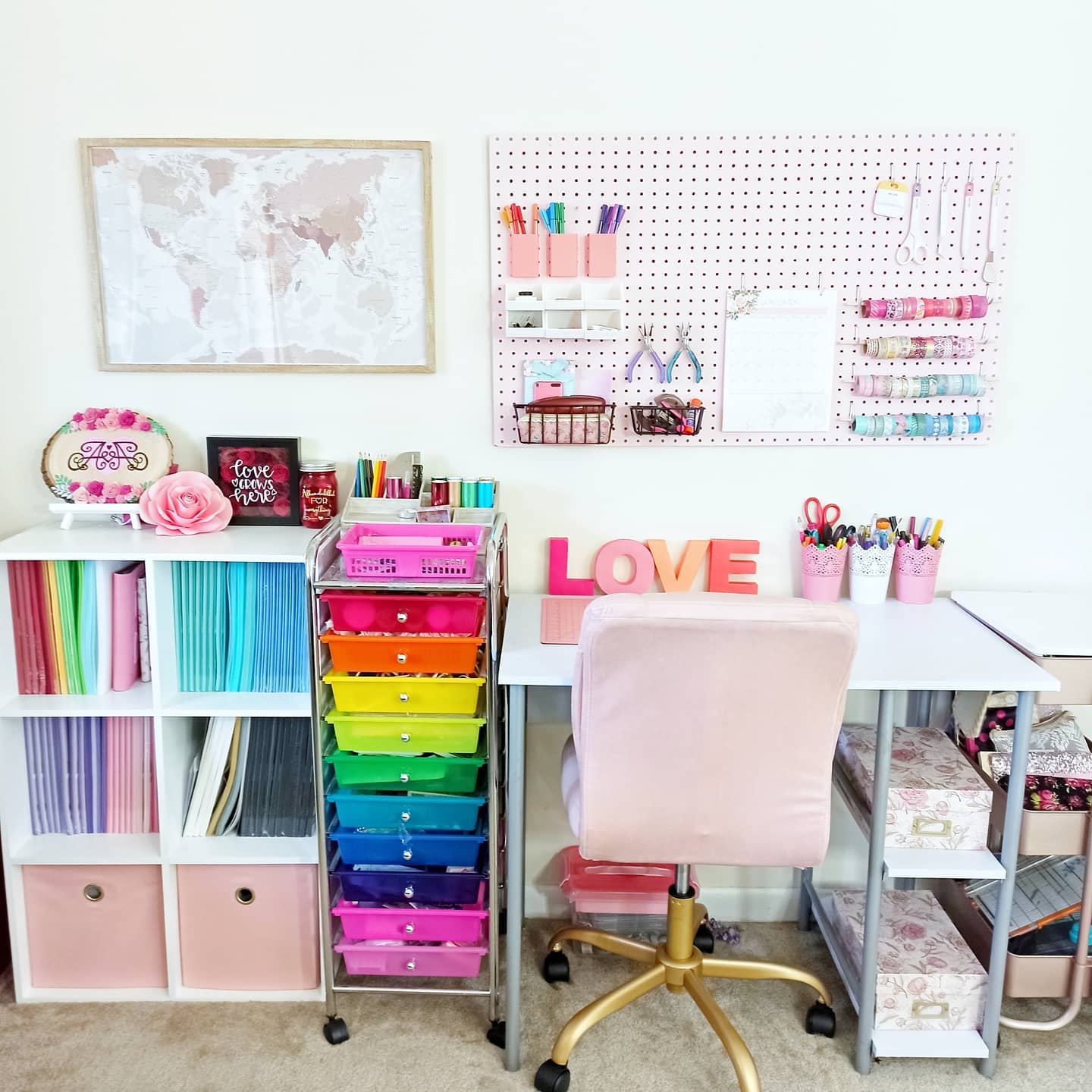 Lovely colorful office Instagram Post