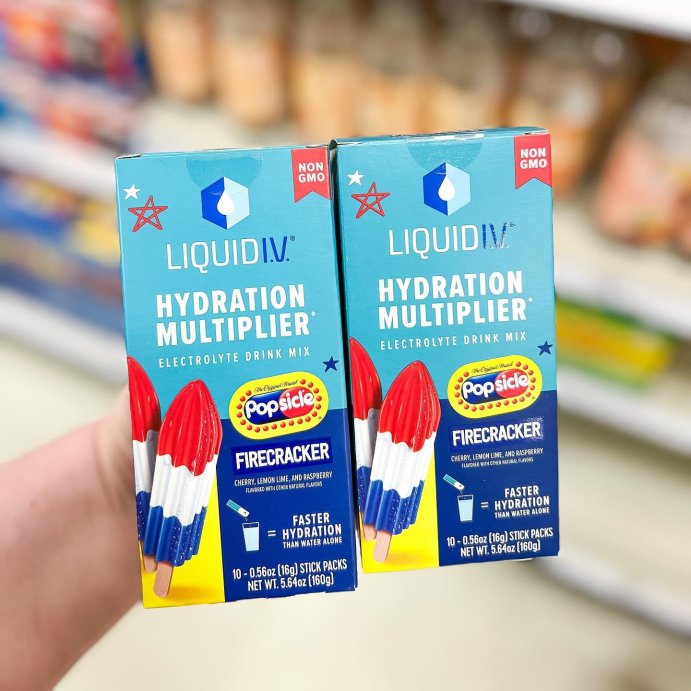 user image by @doingitondimes, Liquid I.V. Hydration Multiplier Vegan Powder Electrolyte Supplements - Popsicle Firecracker - 0.56oz/10ct
