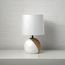 Shop White and Wood Table Lamp and more